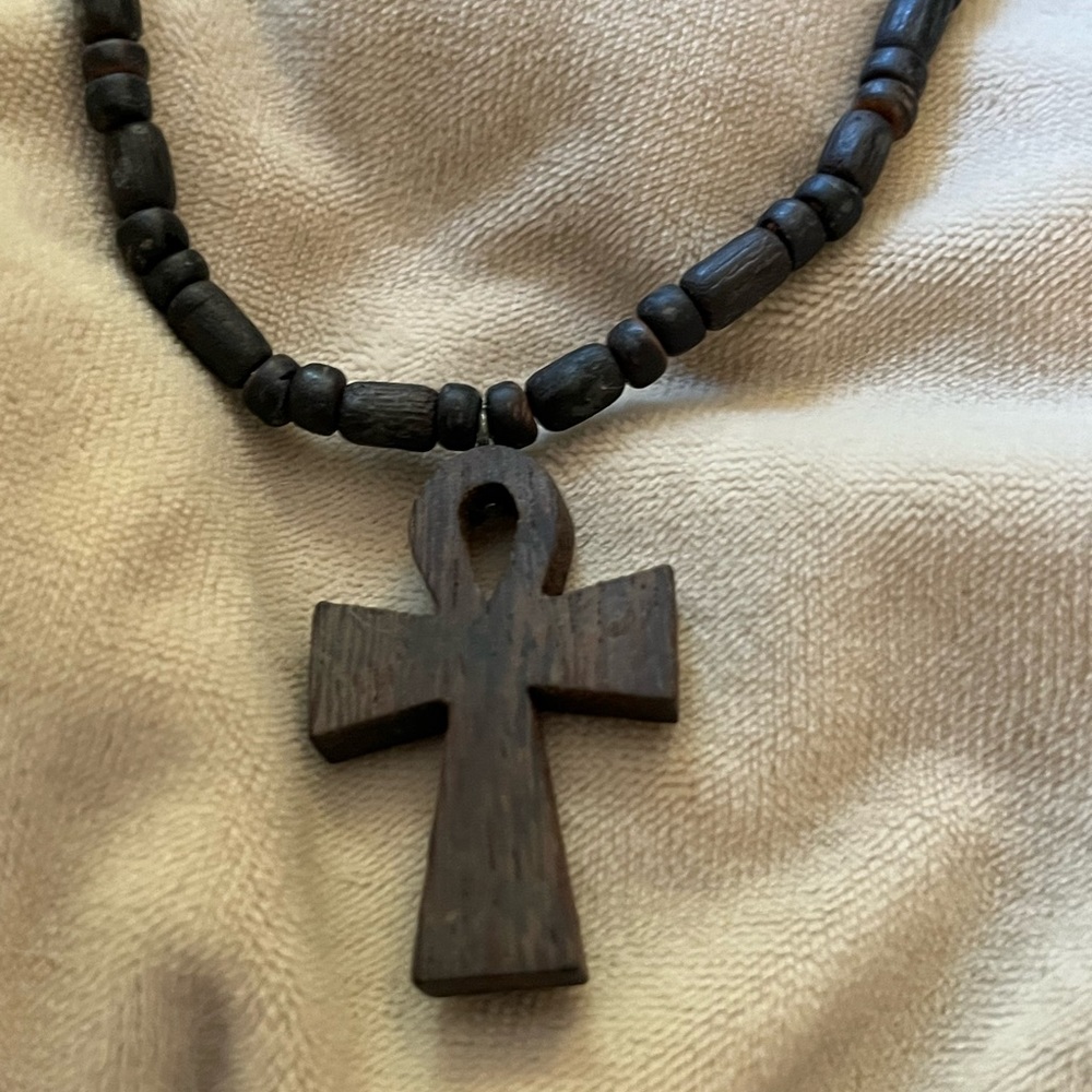 Wooden Cross Necklace